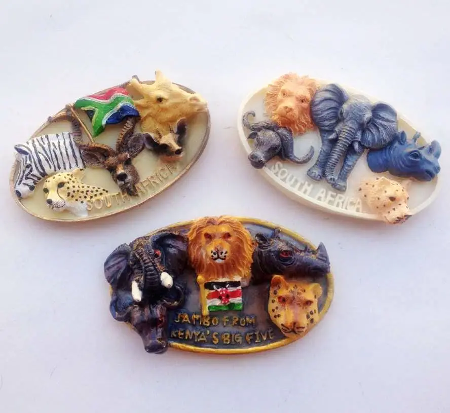 

Hot Sale Africa Kenya Wildlife 3D Refrigerator Magnet Home Decortion Fridge Magnets Tourism Souvenirs Magnetic Stickers Gift
