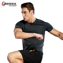 WWKK пара Кемпинг Пешие Прогулки футболка дышащая o-образным вырезом Топ для мужчин и женщин быстросохнущие короткий рукав футболки для прогулок на открытом воздухе футболки