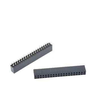 

100pcs/lot 2x20 Pin 40P 2.54mm Double Row Female Straight Header Pitch High Quality