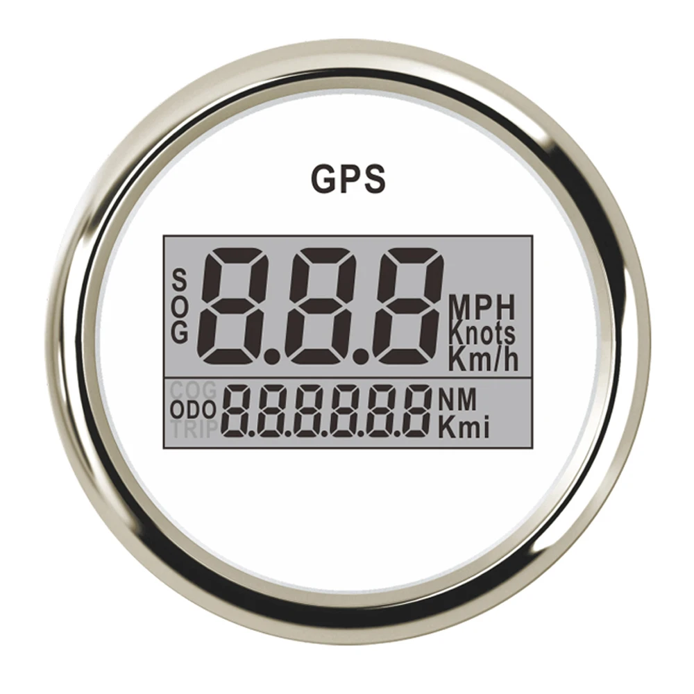 52 мм Цифровой GPS Спидометр 0 ~ 999 миль/ч Регулируемый универсальный Автомобильный