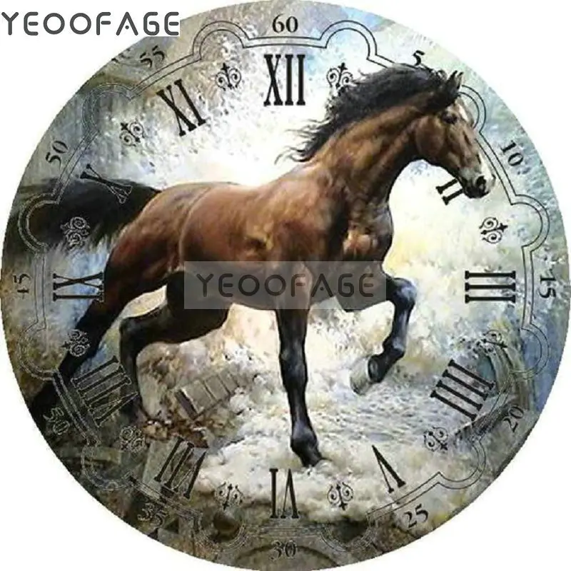 

Diy 5d Diamond Embroidery horse clock pattern Square Needlework full Diamond Painting Cross Stitch rhinestone paste Painting
