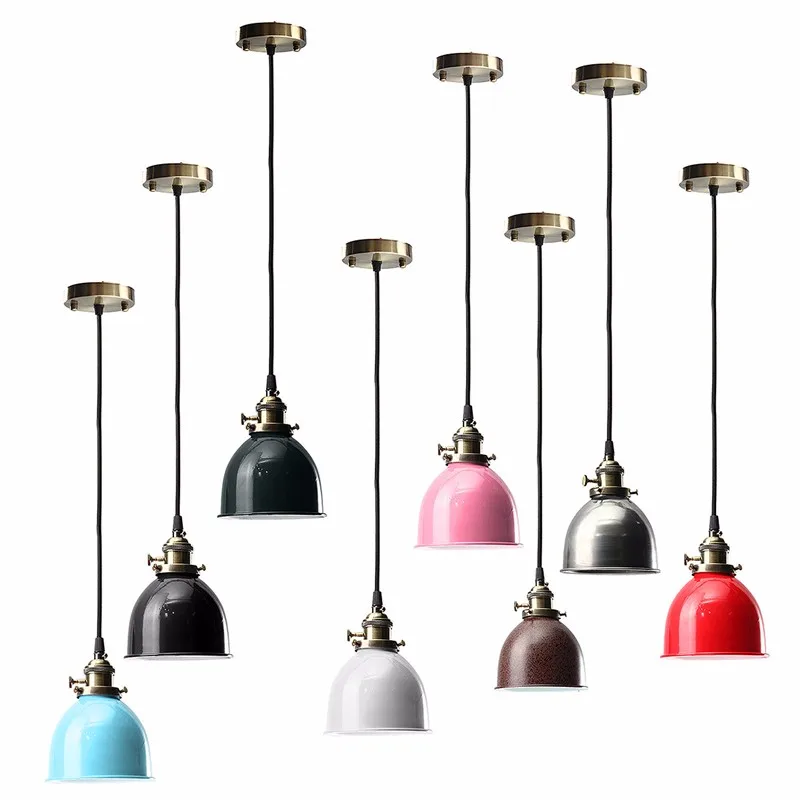 

Smuxi E27 Holder Pendant Lights Dining Room Pendant Lamps Modern Colorful Restaurant Coffee Bedroom Lighting Iron