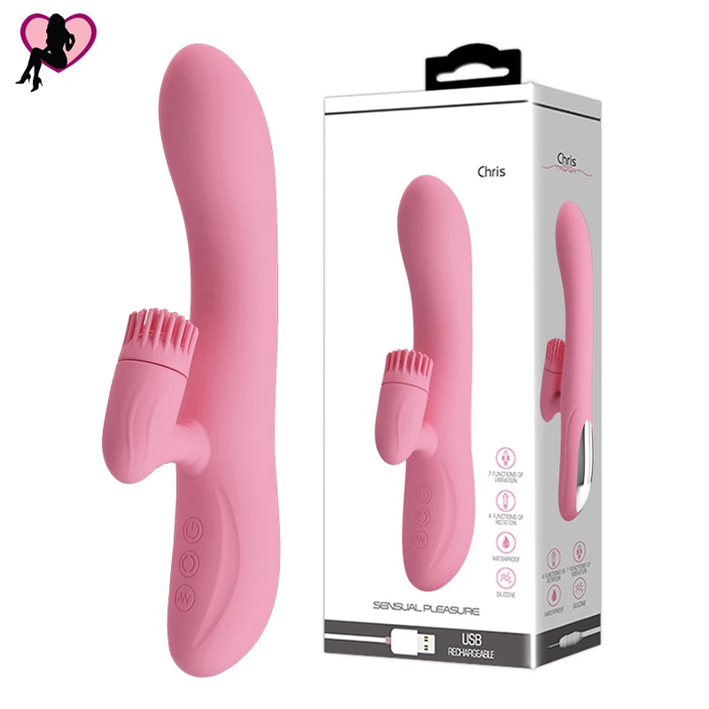Rechargeable 360 Rotating Vibrating 7 Speed Powerful Vibration Massager Rabbit Vibrator Sex Toys for Women Clitoris Stimulator | Красота и