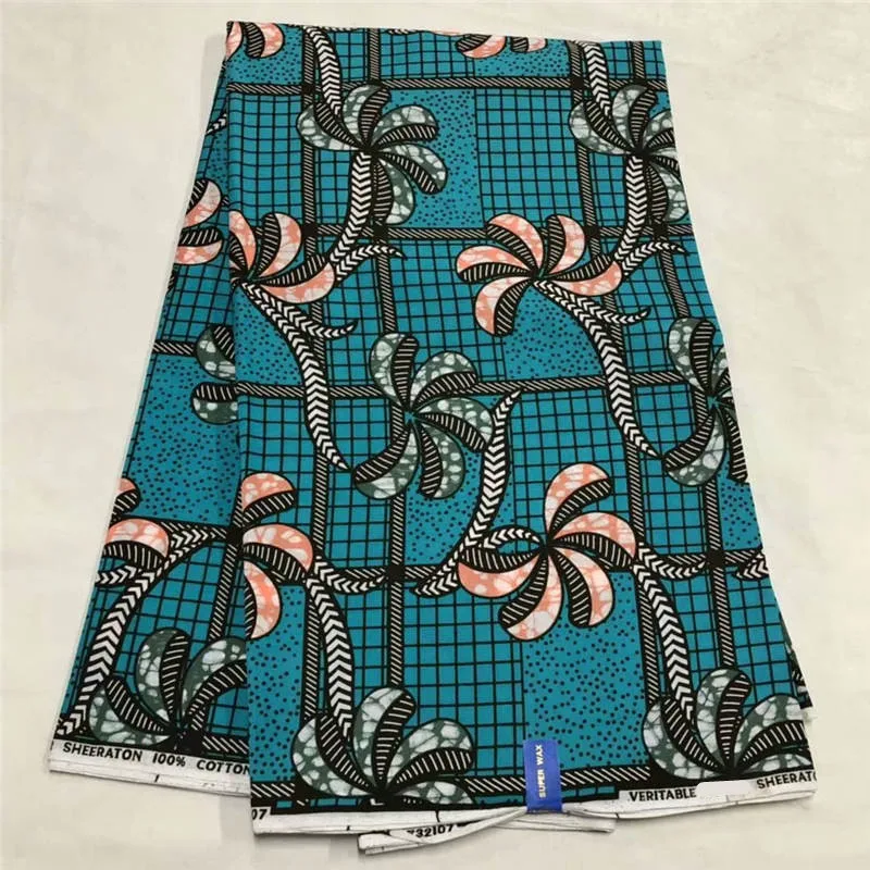 

DF!African Ankara Fabric,100% Cotton Nigerian Java Wax African Print Fabric 6yards For Nigerian wedding ! P61281