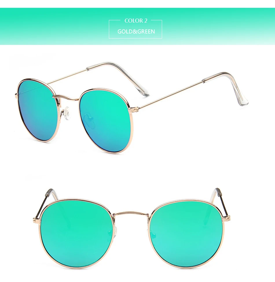 Модные Цветные круглые солнцезащитные очки для женщин, Роскошные Металлические солнцезащитные очки, летние уличные уф400 очки для женщин zonnebril dames