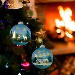 Рождество дерево светодио дный свет Лось Снежинка орнамент лося и Снежинка Висячие украшения для домашнего бара магазина елочные