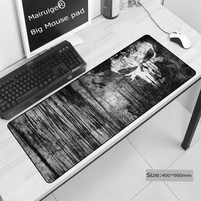 

Mairuige Skull Natural Rubber Gaming Mousepad Desk Mat Anti-slip Locking Edge Keyboard Pad Large Gamer Mouse Pad for Dota CSGO