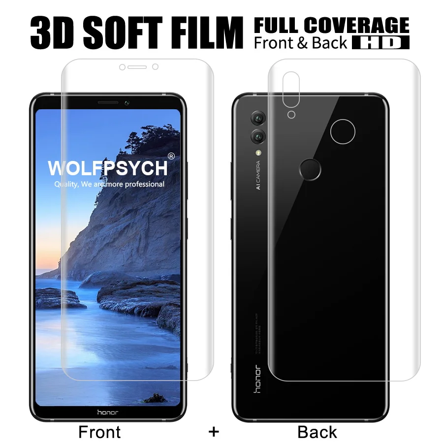 

Front + Back Soft Film Screen Full Cover Protector For Huawei Honor Note 10 Silicone Hydrogel Sticker