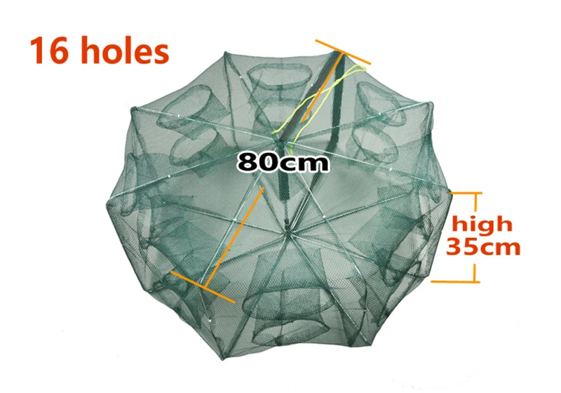 COYOCO складывающаяся портативная рыболовная сеть креветка-кальмар приманка для крабов литья пористая конструкция клетка для рыбы Автоматическая ловушка 4 6 8 16 отверстие сеть