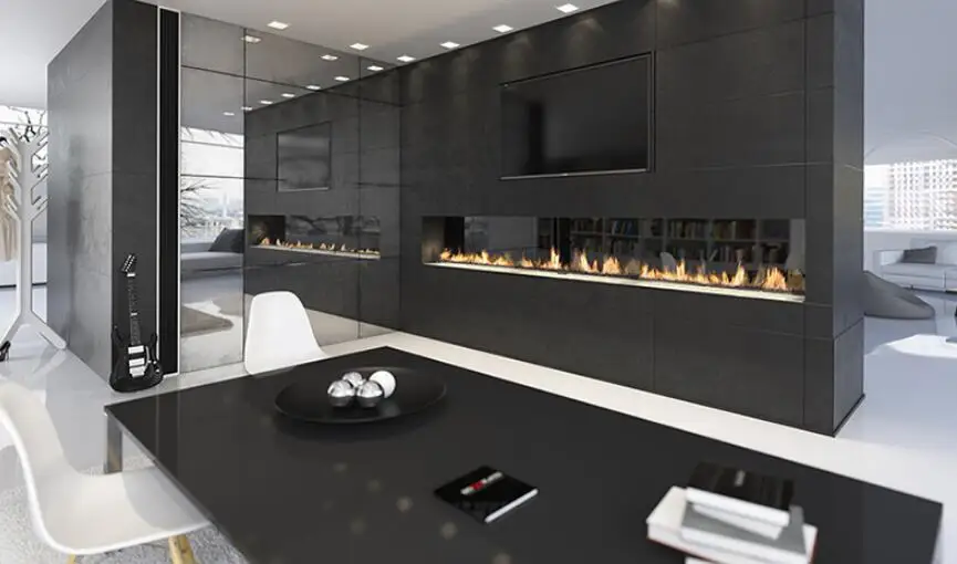 

72 inch intelligent smart real flame fireplace burner ethanol 180