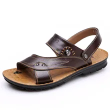 Мужские сандалии; Новинка года; повседневные пляжные сандалии из искусственной кожи; мужские шлепанцы на шнурках; мужские сандалии