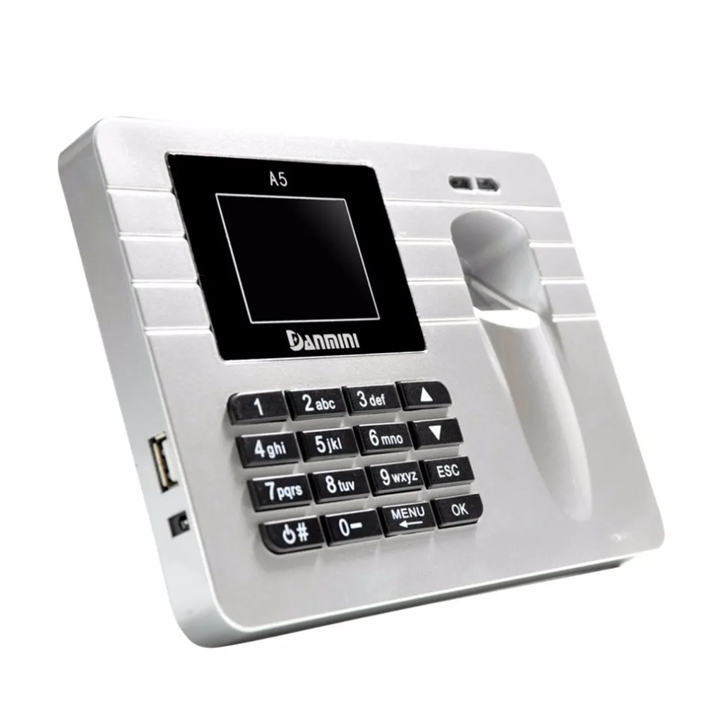 DANMINI A5 датчик отпечатков пальцев работник посещаемость машина Время часы рекордер 2,4 дюймов TFT цветной экран отпечатков пальцев Дверной замок