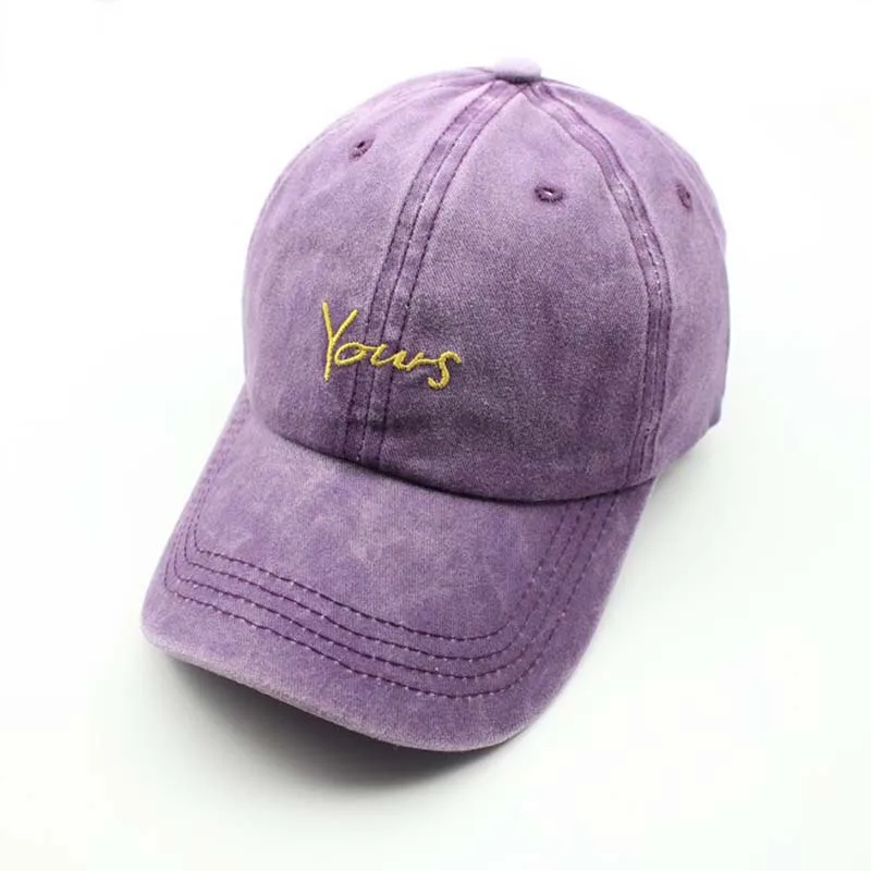 Уличные бейсболки для мужчин и женщин сплошной цвет простая вышивка ваша уличная хип-хоп шляпа Спортивная походная крутая шляпа для папы - Цвет: Purple
