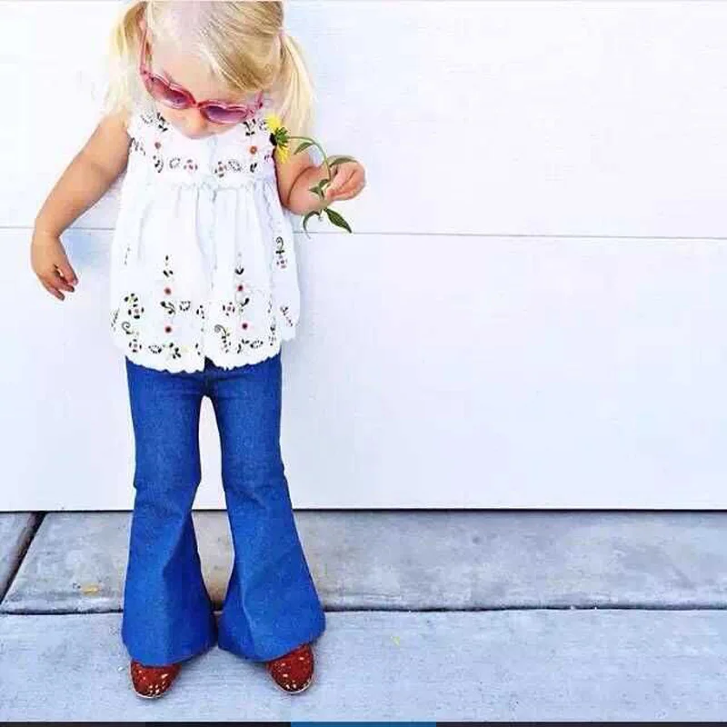 Новые штаны для девочек модные детские леггинсы для девочек синие джинсы стильные леггинсы для девочек Повседневные детские джинсовые штаны