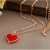 NK147 Fashion Hot vintage New Gossip Girl Serena red heart with love pendant necklace clavicle chain models Wholesales ► Photo 3/6