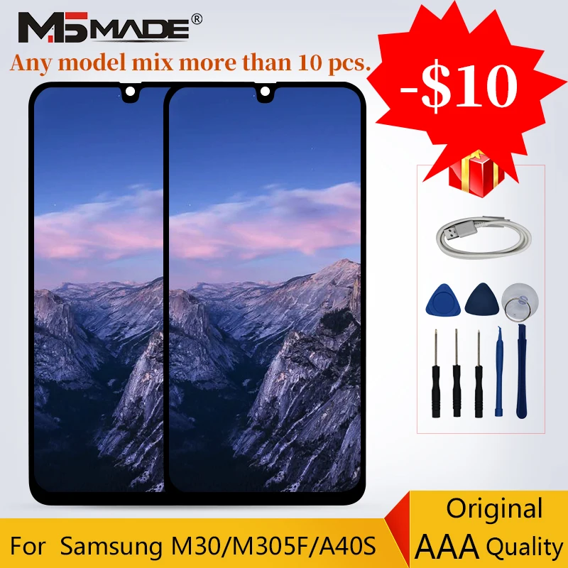 

100% Original LCDs For Samsung Galaxy M30 2019 M305F LCD Touch Screen Digitizer Display Replacement Assembly Parts Free Shipping