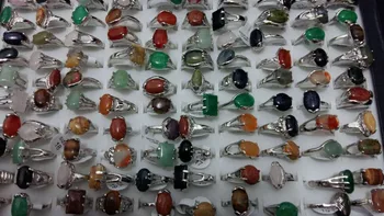 

Europe fashion Irregular geometrical natural stone ring mix size