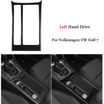 

LHD 3D Carbon Fiber Interior Decoration Console Cup Holder Panel Cover Trim Sticker For Volkswagen VW Golf 7