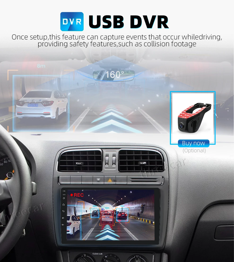 Flash Deal Threecar 2 Din Android 8.1 GPS Navigation Car Radio 2G (RAM) + 16G Stereo Multimedia Player For Honda CRV 2012-2015 Car Radio 6
