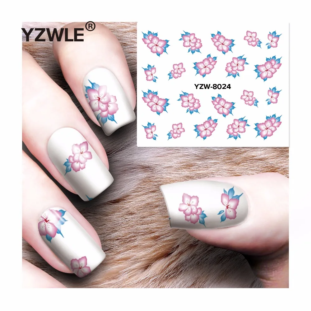 Buy YZWLE 1 Sheet DIY Decals Nails Art Water Transfer