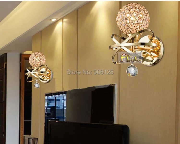 

1-Light Crystal Wall Lamp Wall Light Fixture With Switch Guaranteed 100%+Free shipping!