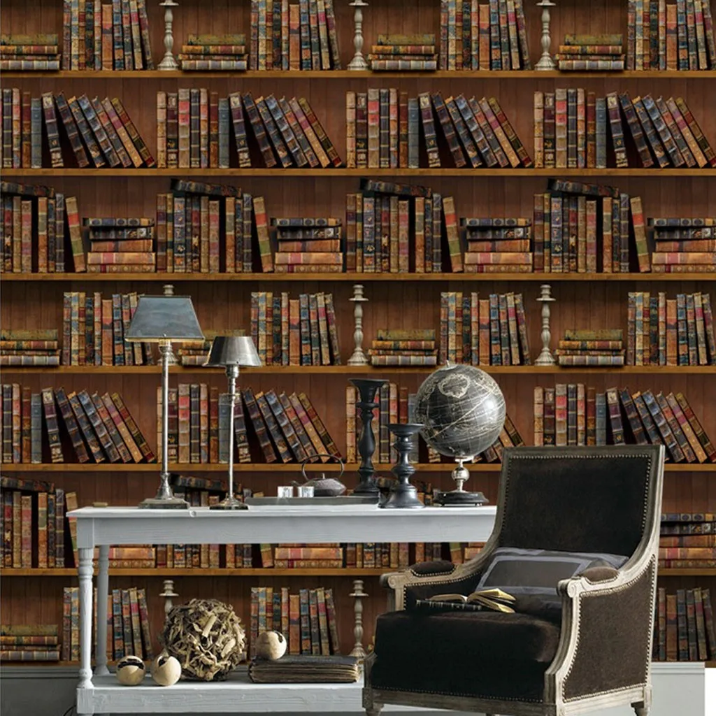 3D наклейка на книжную полку из ПВХ настенные наклейки обои украшение для