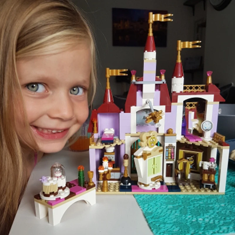 

Beauty and the Beast Castle with Belles Figures Building Bricks Blocks Toys for Girls