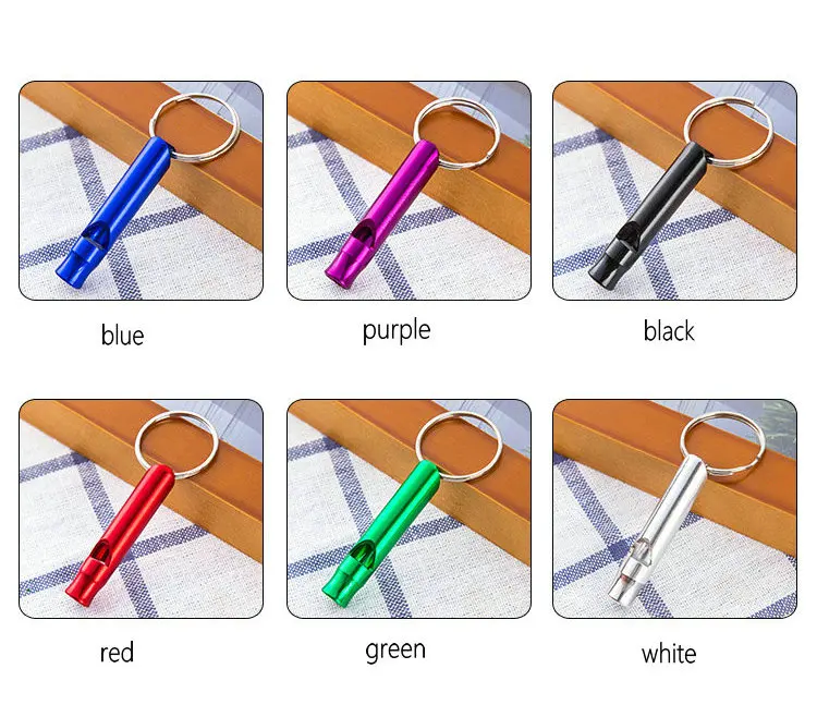 

16pcs Outdoor Metal Multi-Functional Whistle Pendant with Key Chain Applicable for Outdoor Survival Emergency Mini Whistle