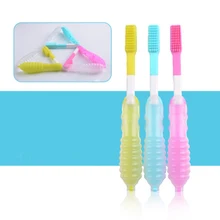 1Pc Portable Foldable Camping Travel Hiking Soft Silicone Toothbrush For Adult Kid Travel Accessory Dental Health