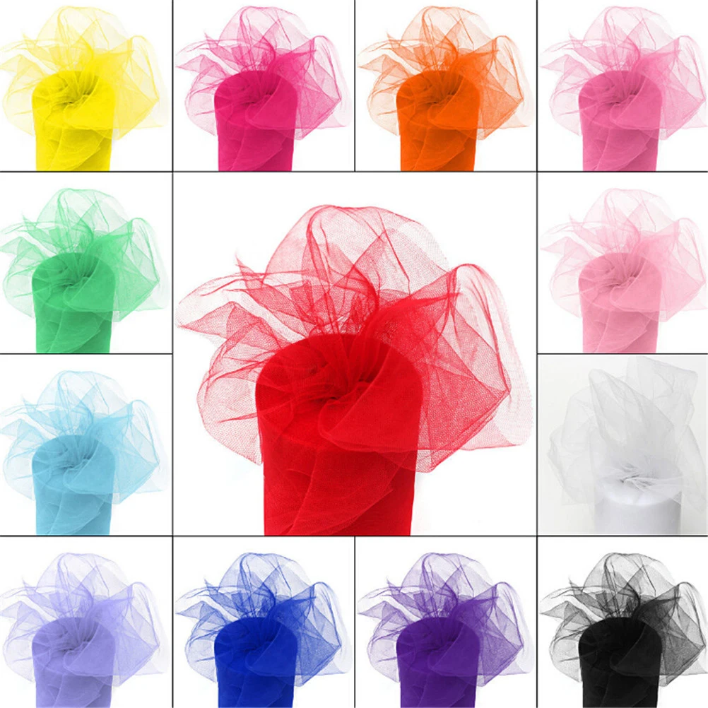 

15cm 100Yards 91.5M Tulle Roll Fabric Spool Party Birthday Gift Wrap Wedding Decor Crafts Festive Supplies Wedding Bridal Gift