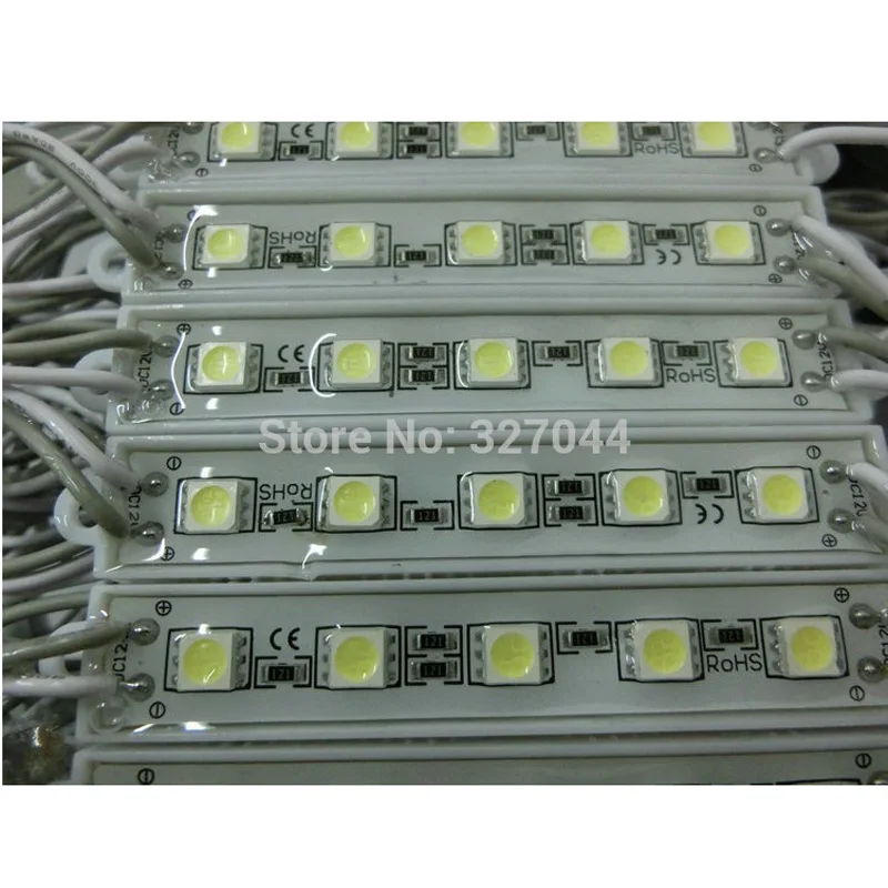 600 шт./лот DC12V 5050 SMD 5 светодиодов светодиодный модуль белый/теплый белый