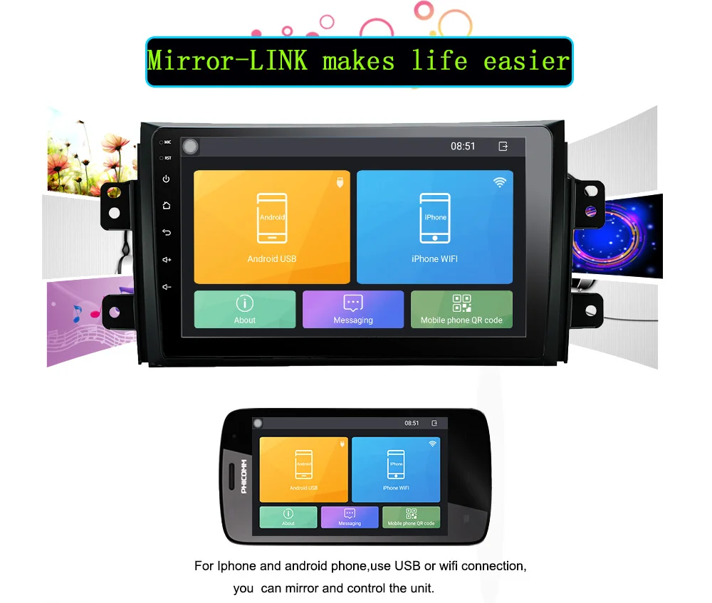 Android 6.0 Car DVD Player For SUZUKI SX4 Fiat Sedici 2006 2007 2008 2009 2010 2011 2012 2013 GPS Navigation Radio 3G 4G WiFi