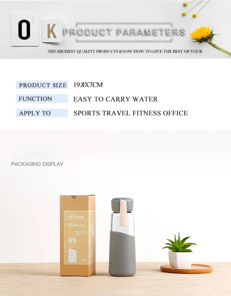 water bottle cute small water bottle shake bottle glass bottle water sports bottle for drinking metal bottle sports water bottle su sisesi kitchen items  (7)