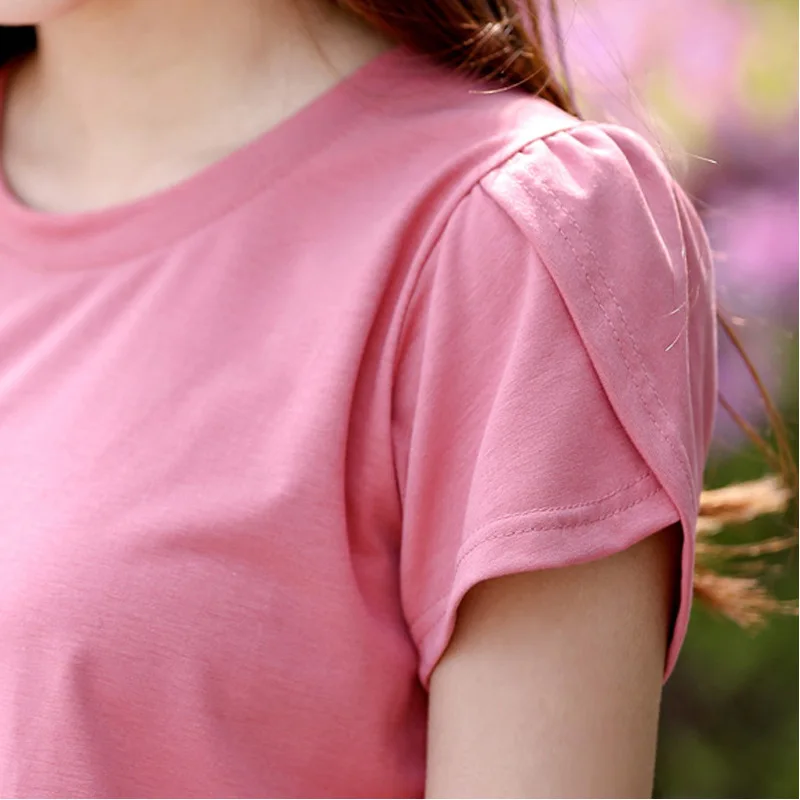 زائد حجم 5XL قصيرة الأكمام المرأة تي شيرت 2019 جديد الصيف س الرقبة الصلبة فضفاضة الإناث تي شيرت عارضة ضئيلة سيدة تيز قمم فتاة الوردي