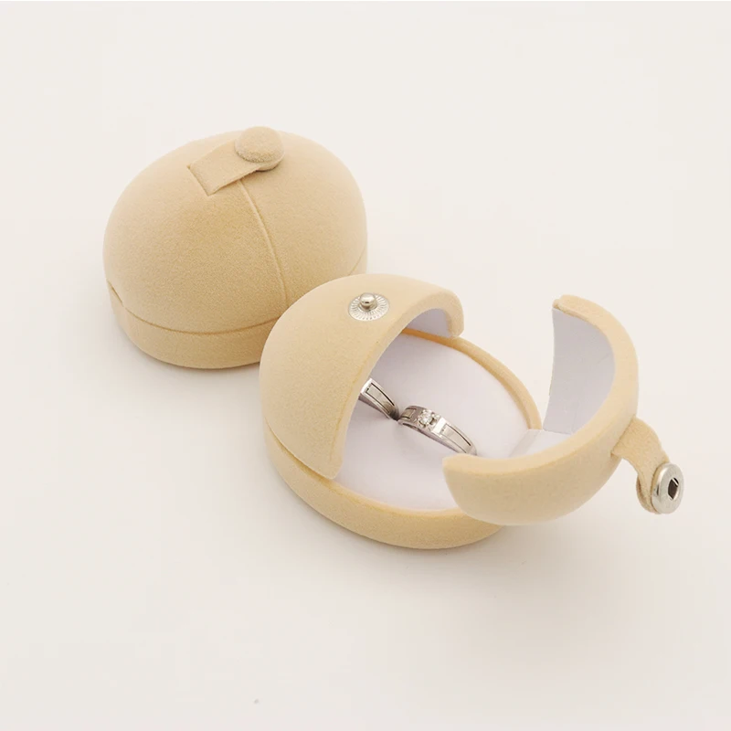 1 шт. яйцо острый двойной бархат обручальные серьги обручальные кольца в подарок коробка для двух колец ювелирные изделия держатель дисплей упаковка