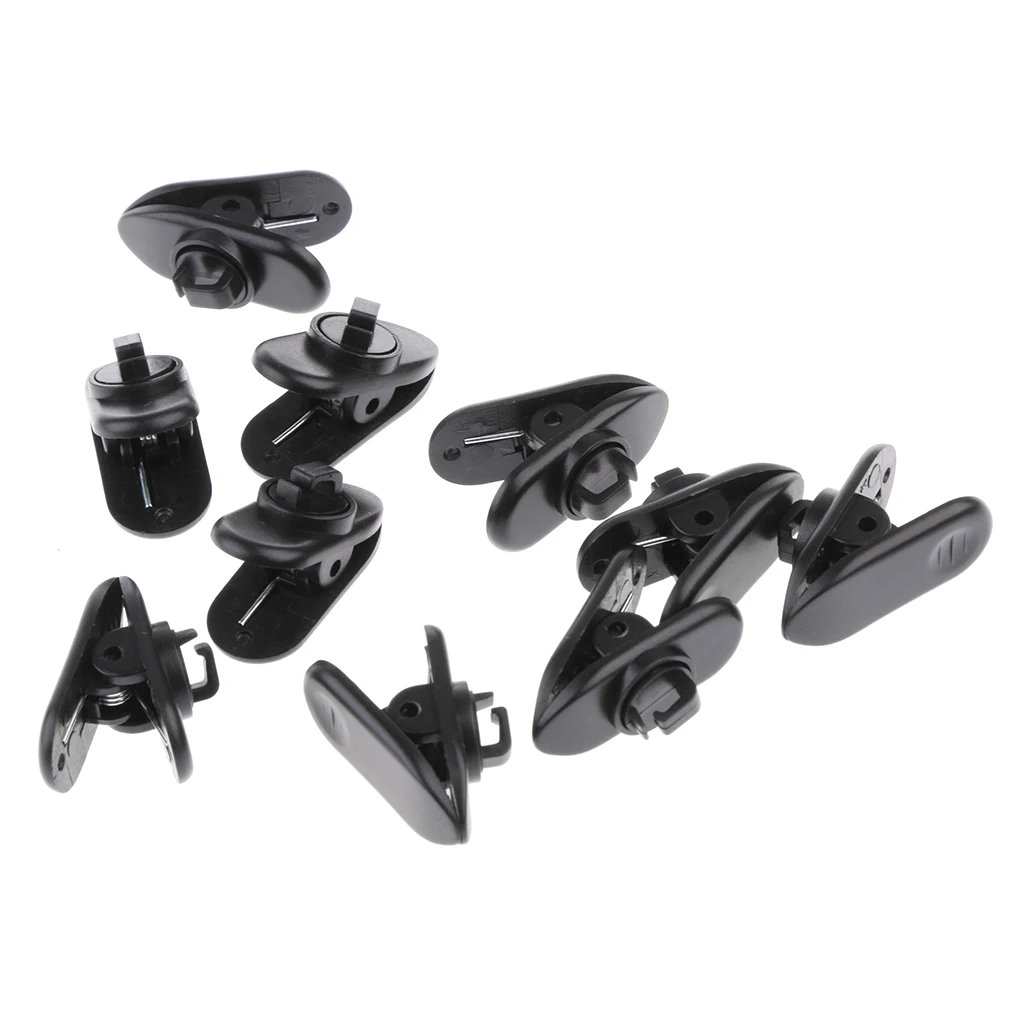 10 Pack New Headphone Cable Wire Cord Collar Clip Clamp Headset Cable Clip Black / White