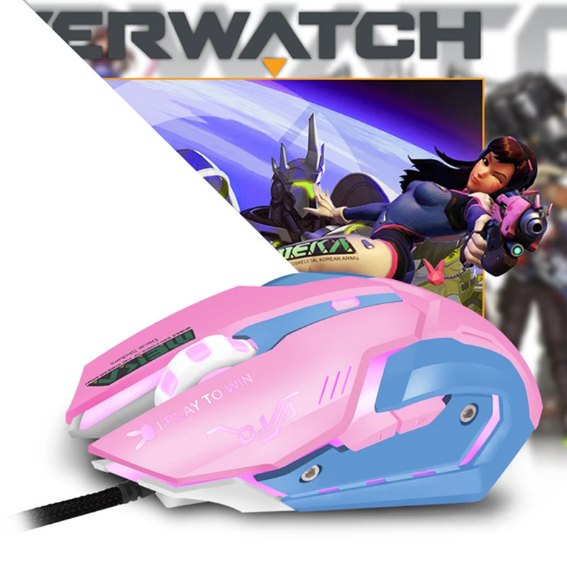 OW 6D игровой дыхание светодиодный подсветкой Игровые мыши Mercy D. VA Reaper Проводная компьютерная USB Мышь для Fortnite Overwatch геймеров