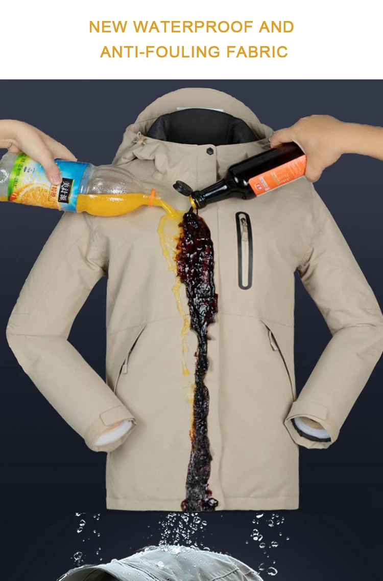 Зимняя куртка из хлопка с инфракрасным подогревом USB для мужчин и женщин, ветрозащитная Водонепроницаемая ветровка для походов и альпинизма, флисовое пальто