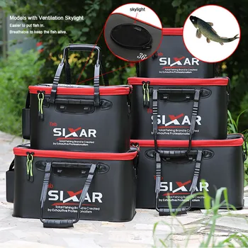 

Foldable Multi-Function Fish Tank with Skylight Ventilation Thick Eva Fish Protection Barrel Fishing Gear Water Bucket A7201SHC