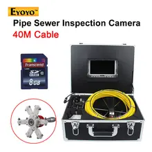 Eyoyo 40M Sewer Waterproof Camera Pipe Pipeline Drain Video Inspection System 7″ LCD Free shipping