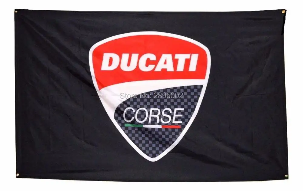2017 Ducati Car Racing Banner Flag Polyester grommets 3' x 5' Custom