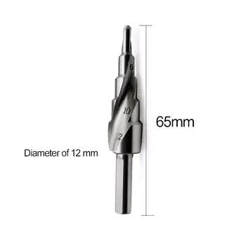 

Step Drill Bit Triangular Shank Drill Spiral Groove 4-12 Step Drill Bit 5 Steps Triangular Pagoda Shape
