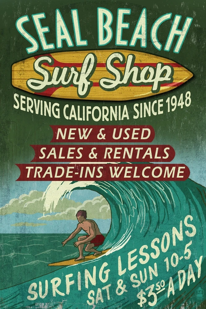 seal beach surf shop vintage travel surf beach poster retro decorative diy wall stickers art home - Beach Decor Shop seal beach surf shop vintage travel surf beach poster retro decorative diy wall stickers art home - Beach Decor Shop