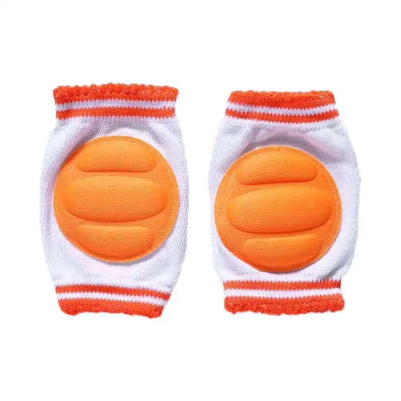 Детские наколенник, дышащие наколенник для ползания ног, налокотники для малышей - Цвет: Orange