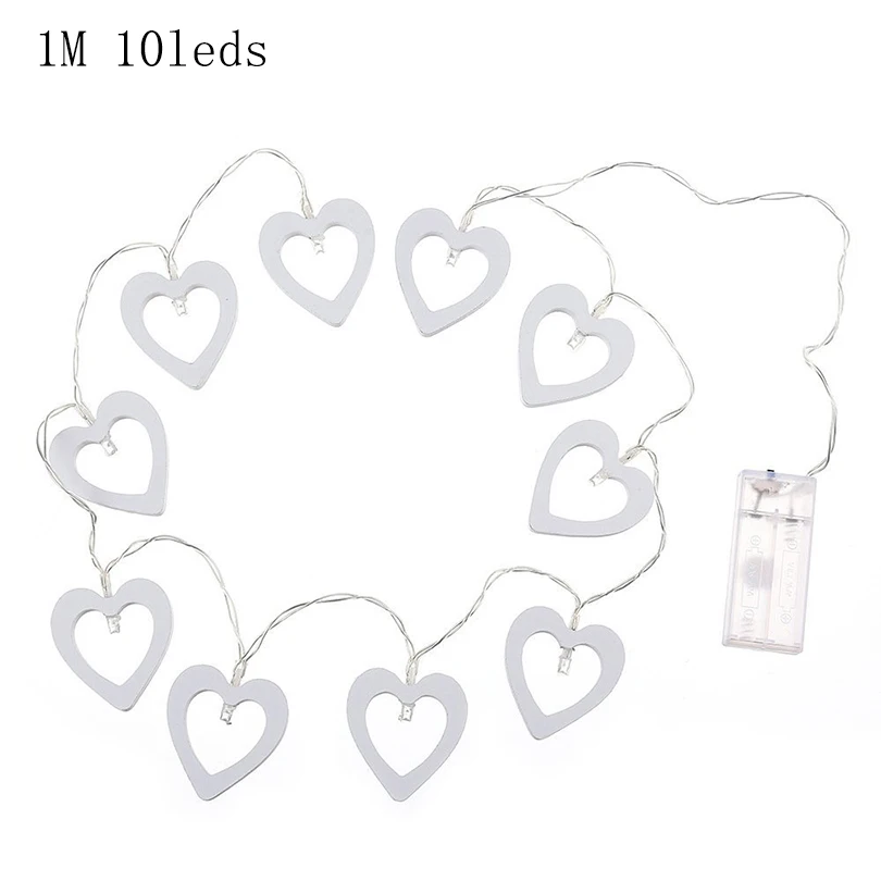 1M 10leds 2M 20leds Wooden Heart LED String Lights Romantic Valentine's Day Christmas Birthday Wedding Party Decoration Lights 1M 10leds 2M 20leds Wooden Heart LED String Lights Romantic Valentine's Day Christmas Birthday Wedding Party Decoration Lights