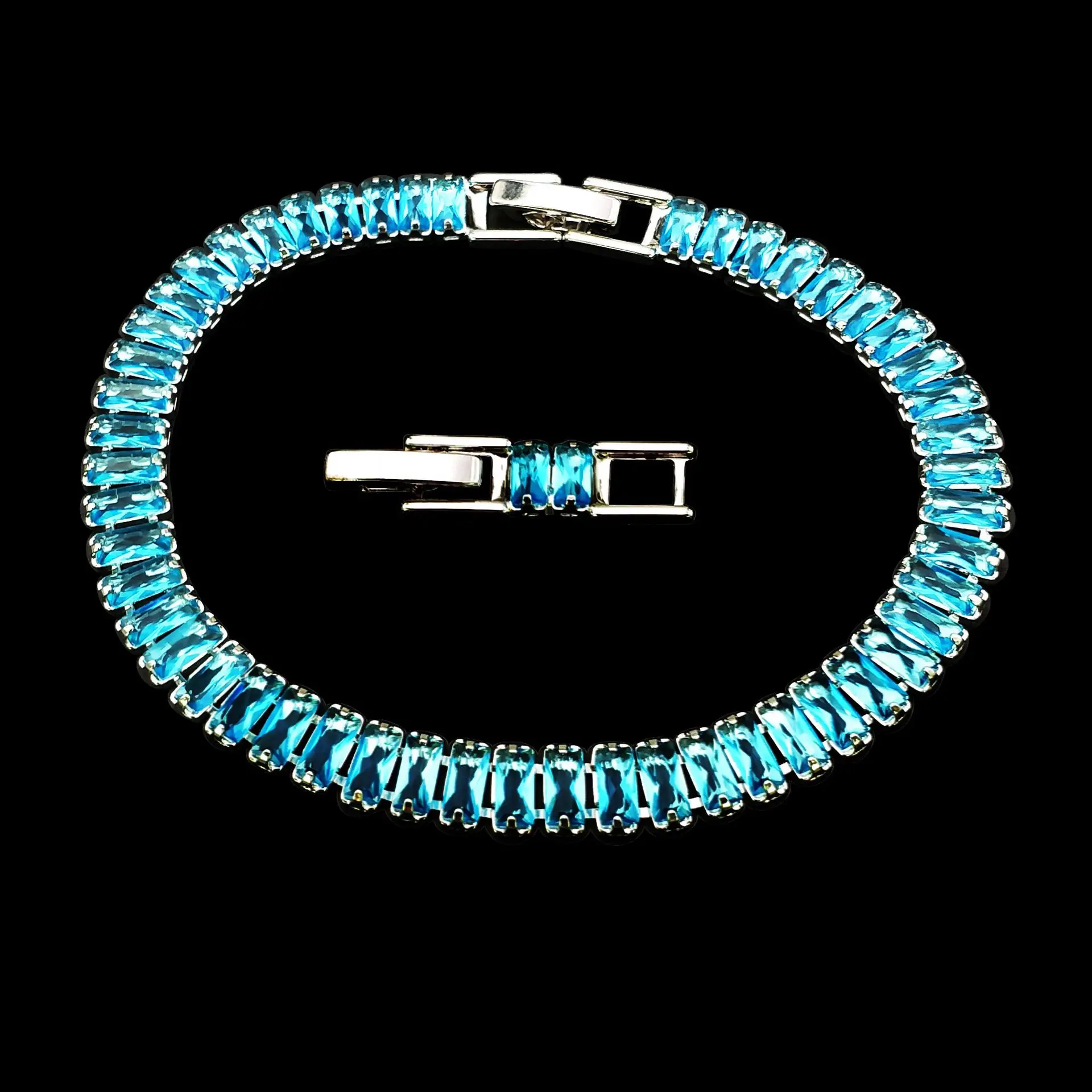 S925 Sterling Silver Jewelry Classic Square Cubic Zircon Bracelets for Women Wedding Bride Shinning | Украшения и аксессуары