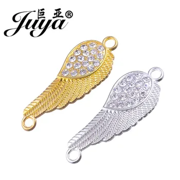 

5pcs/lot DIY Natural Stones Charms Bracelets Pearls Necklace Jewelry Making Findings Crystal Angle Wing Connectors Accessories