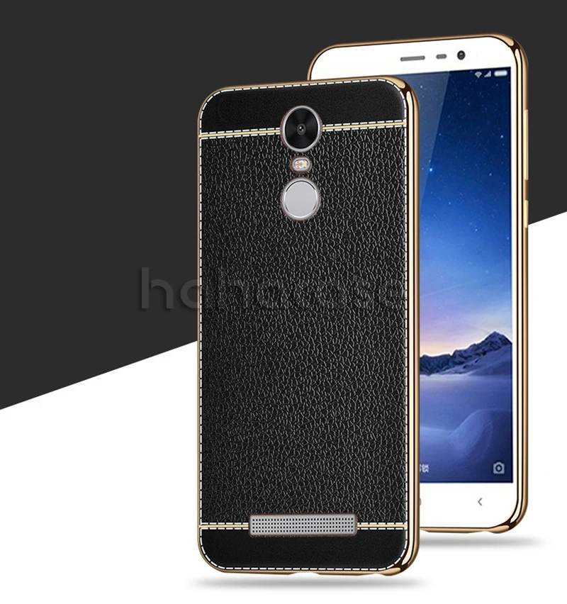 Top 500pcs Lichee Pattern PU Leather Case For Xiaomi 6 5 5S Plus Note 2 3 Redmi 4A 4X Note 4 Phone Case Plating Ultra Slim TPU Cover 15