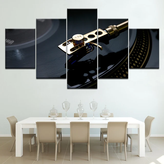 vinyl records vintage 5 piece wall artwork wallpapers modern modular