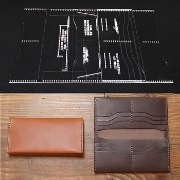 

Long wallet hand-held pattern acrylic template handmade leather diy design plate leather production 19x9.5x1cm